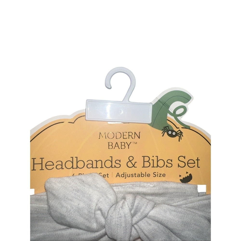 Modern Baby Headbands & Bibs Halloween set of 3 Each $28 - Picture 2 of 4
